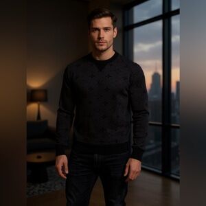 Men's LV Monogram Crewneck Sweater